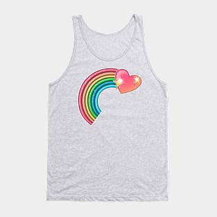 Rainbow and heart Tank Top